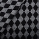 Knitted Woolen fabric Tartan Black White