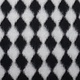 Knitted Woolen fabric Tartan Black White