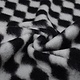 Knitted Woolen fabric Tartan Black White