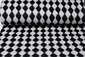 Knitted Woolen fabric Tartan Black White Knitted Woolen fabric Tartan Black White