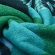 Knitted Woolen fabric Quilt look Numbers Green