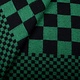 Panel Knitted Woolen fabric Checkered Green