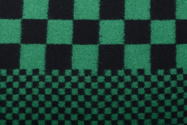 Panel Knitted Woolen fabric Checkered Green Panel Knitted Woolen fabric Checkered Green
