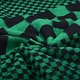 Panel Knitted Woolen fabric Checkered Green