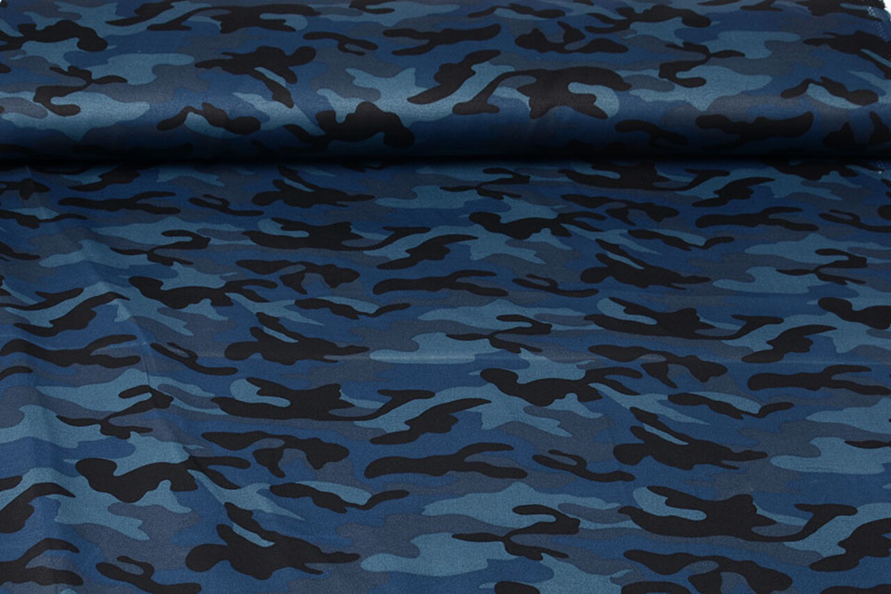 Tissu Polyester Coton Style Militaire Police Bleu Tissu Polyester Coton Style Militaire Police Bleu