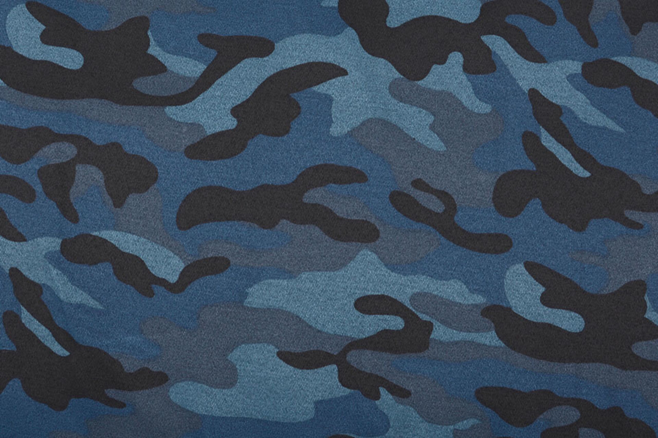Tissu Polyester Coton Style Militaire Police Bleu Tissu Polyester Coton Style Militaire Police Bleu