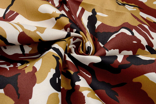 Army Poliéster Algodón Ocre Rojo