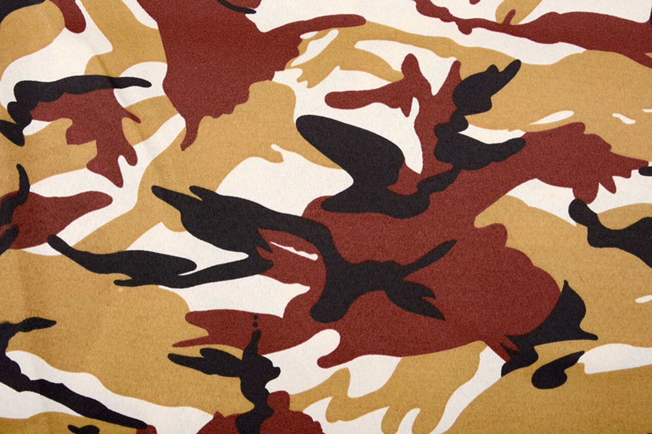 Tissu Polyester Coton Style Militaire Ocre Rouge Tissu Polyester Coton Style Militaire Ocre Rouge