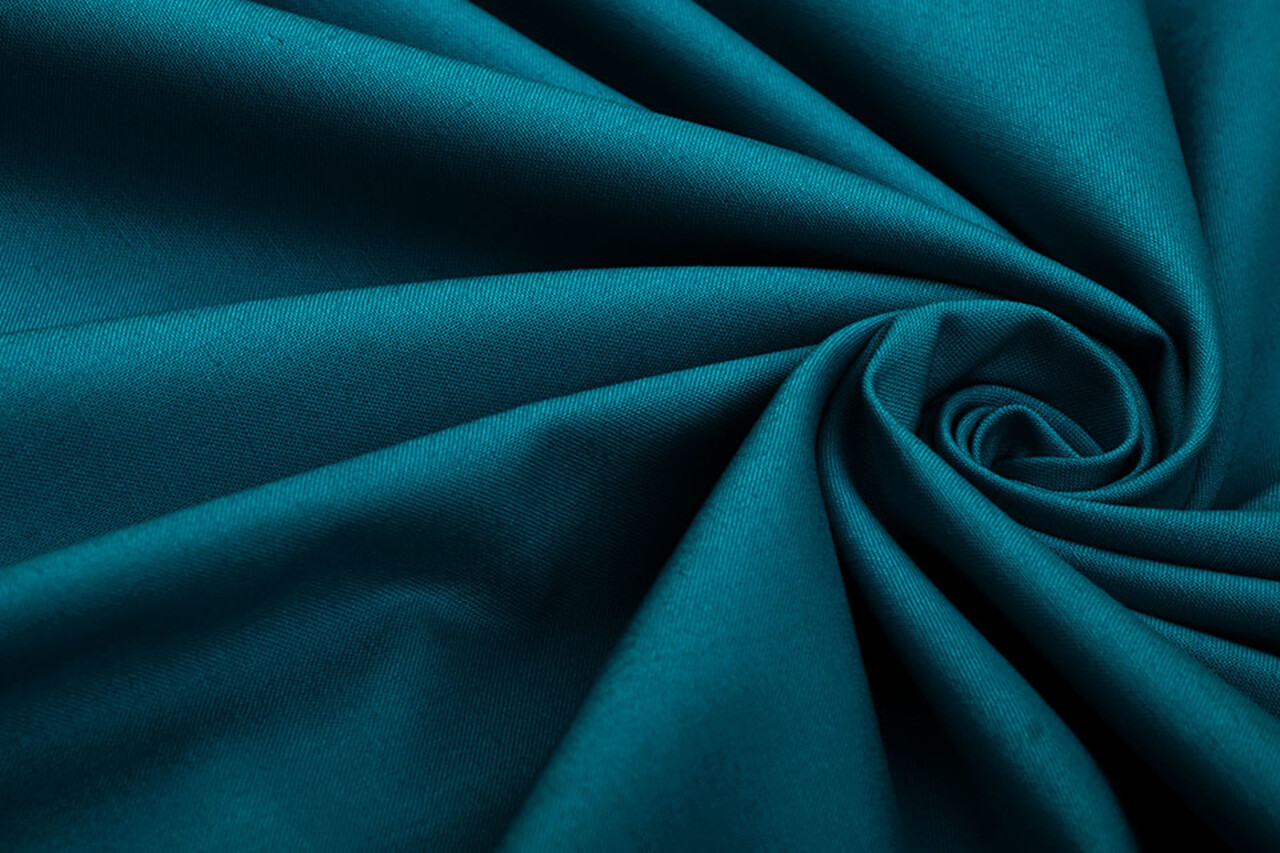 100% Baumwolle Petrol Blau