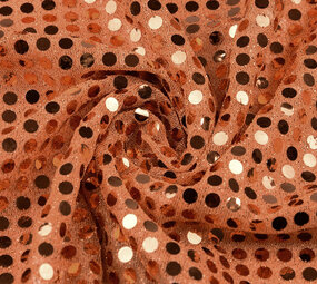 Paillettes sur Lurex Orange Brique