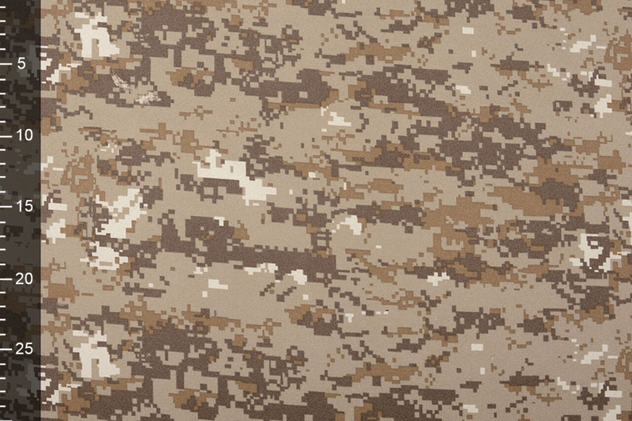 Polyester Cotton Pixels Brown