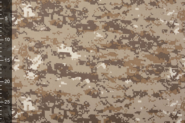 Polyester Cotton Pixels Brown