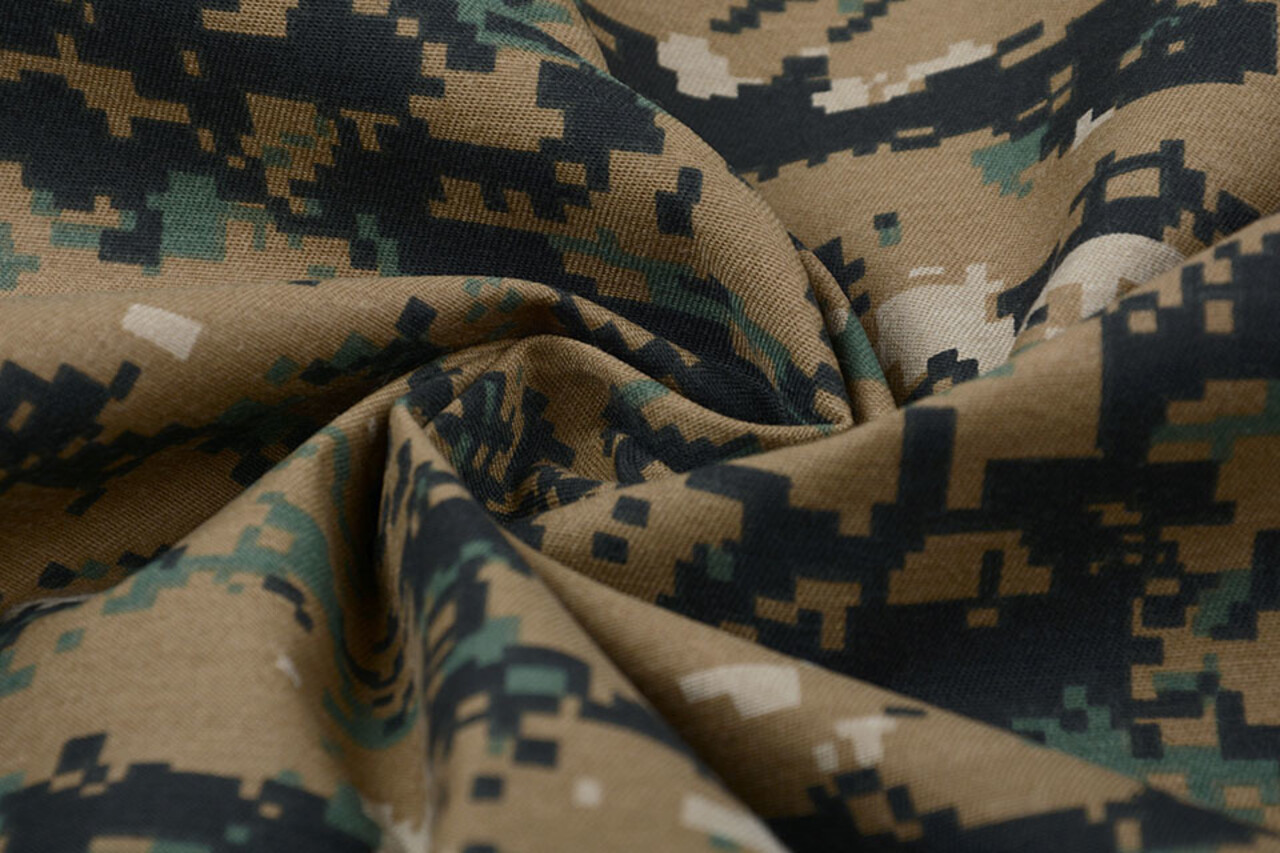 Polyester Baumwolle Pixels Armee Grün