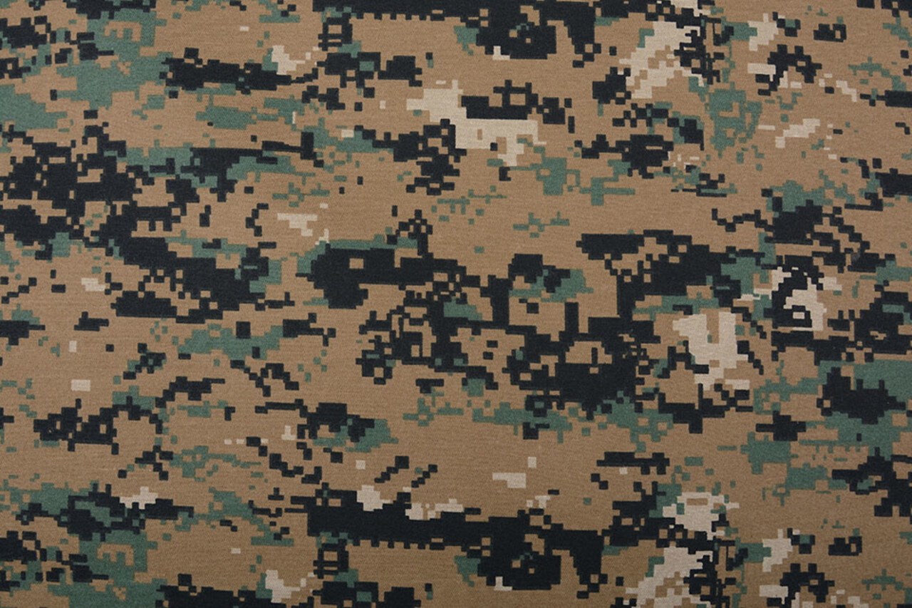 Polyester Coton Pixels Leger Vert