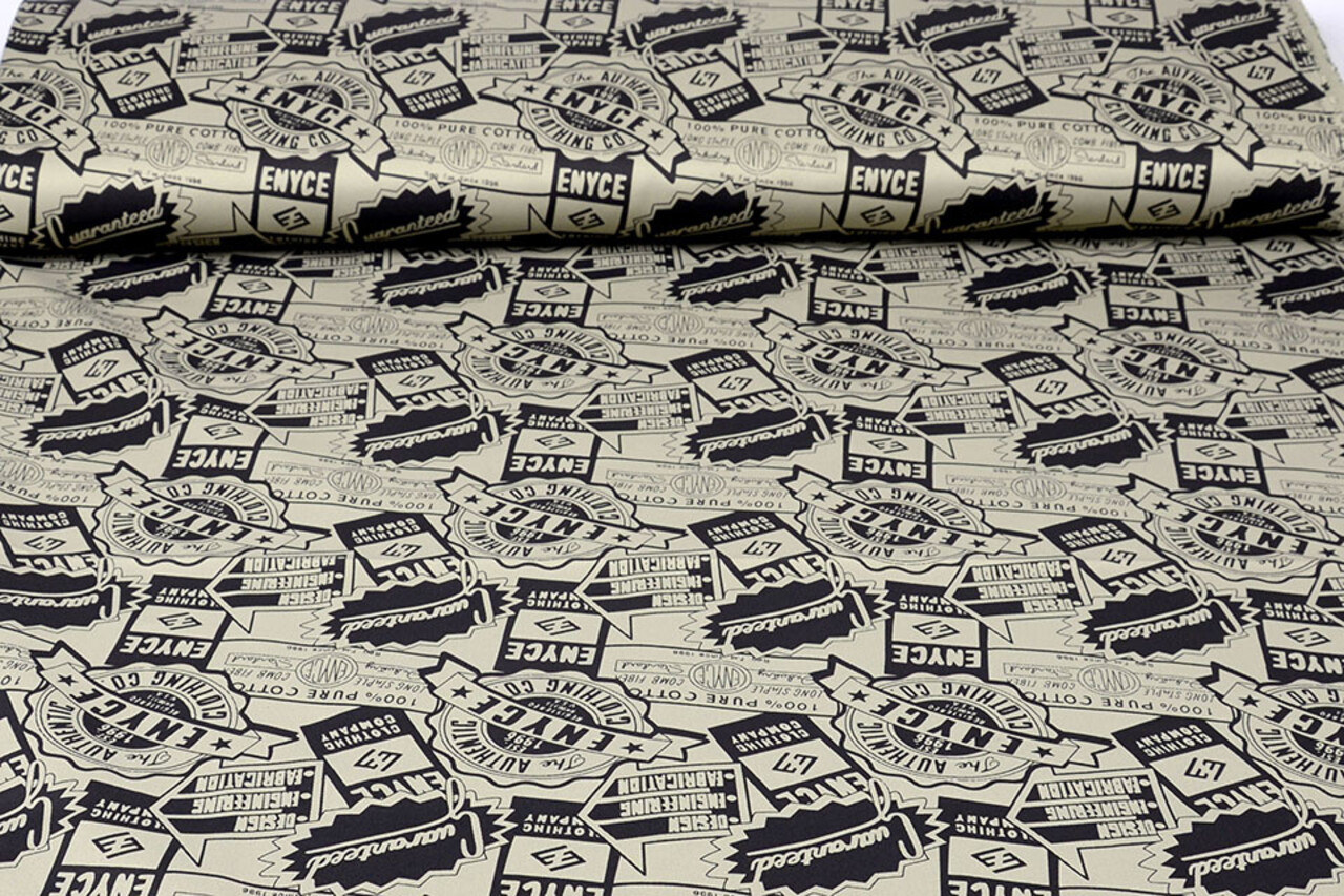 Polyester Baumwolle Embleme Enyce Beige Polyester Baumwolle Embleme Enyce Beige