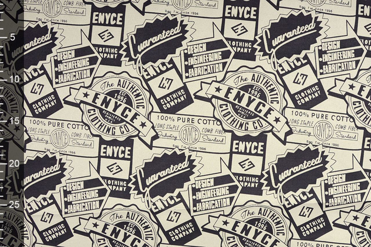 Polyester Coton Emblemen Enyce Beige Polyester Coton Emblemen Enyce Beige