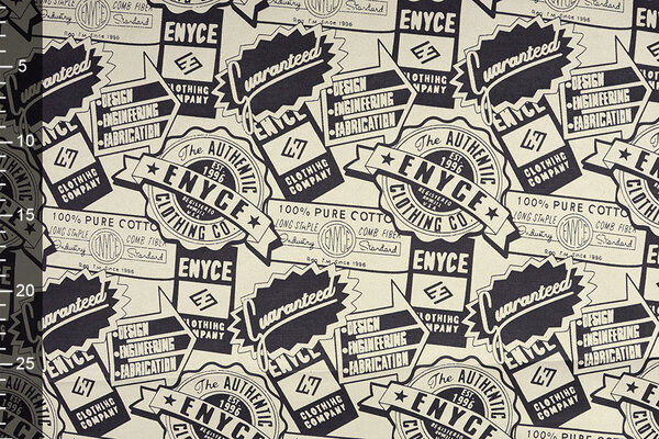 Polyester Cotton Emblems Enyce Beige