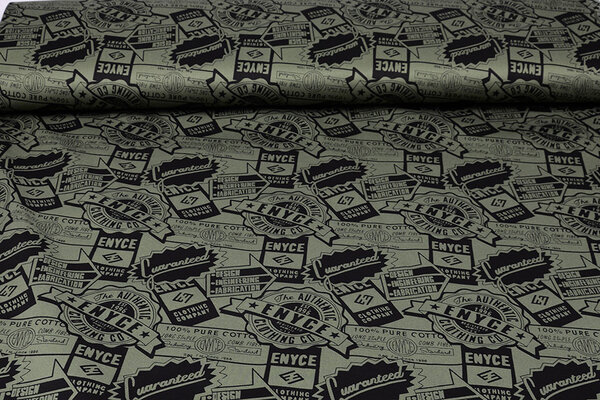 Polyester Coton Emblemen Enyce Vert Militaire