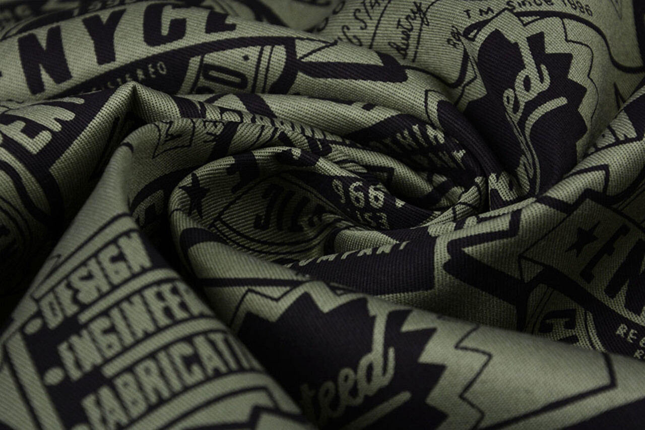 Polyester Coton Emblemen Enyce Vert Militaire