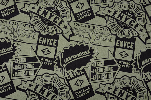 Polyester Cotton  Emblems Enyce Army green