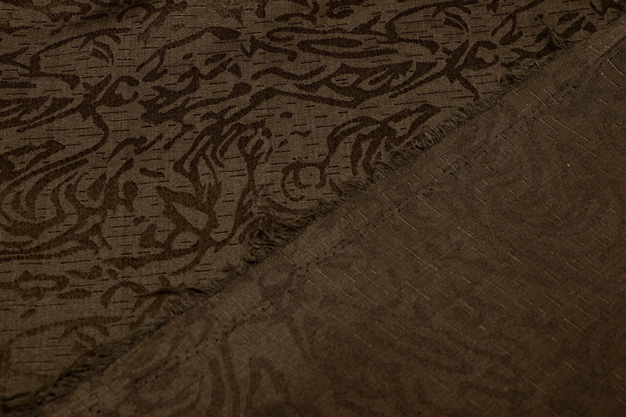 Jacquard Viscose Marron Moka Jacquard Viscose Marron Moka