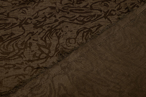 Jacquard Viscose Marron Moka Jacquard Viscose Marron Moka