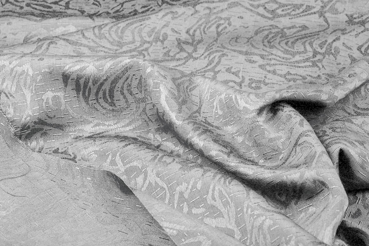 Jacquard Viskose Hellgrau