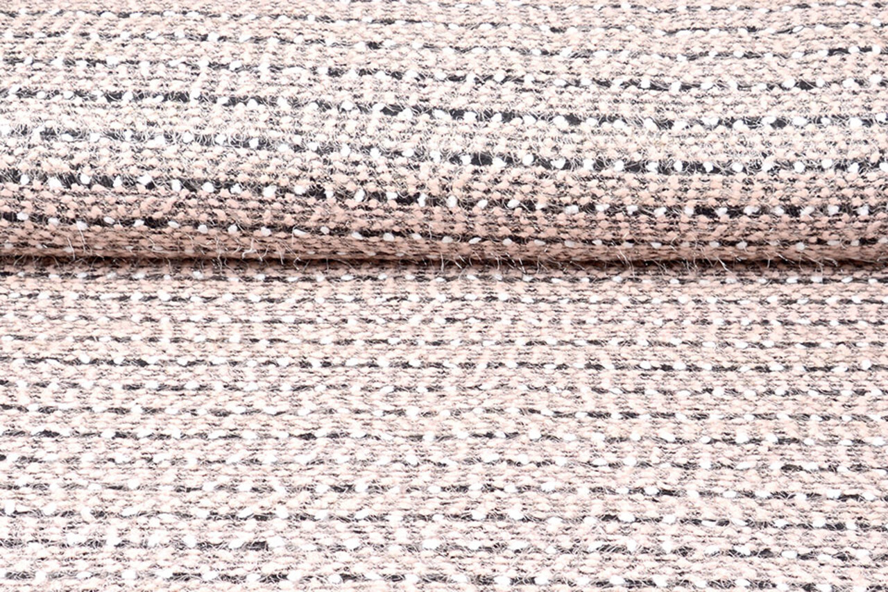 Fancy Bouclé Raya Negro Rosa Empolvado Fancy Bouclé Raya Negro Rosa Empolvado