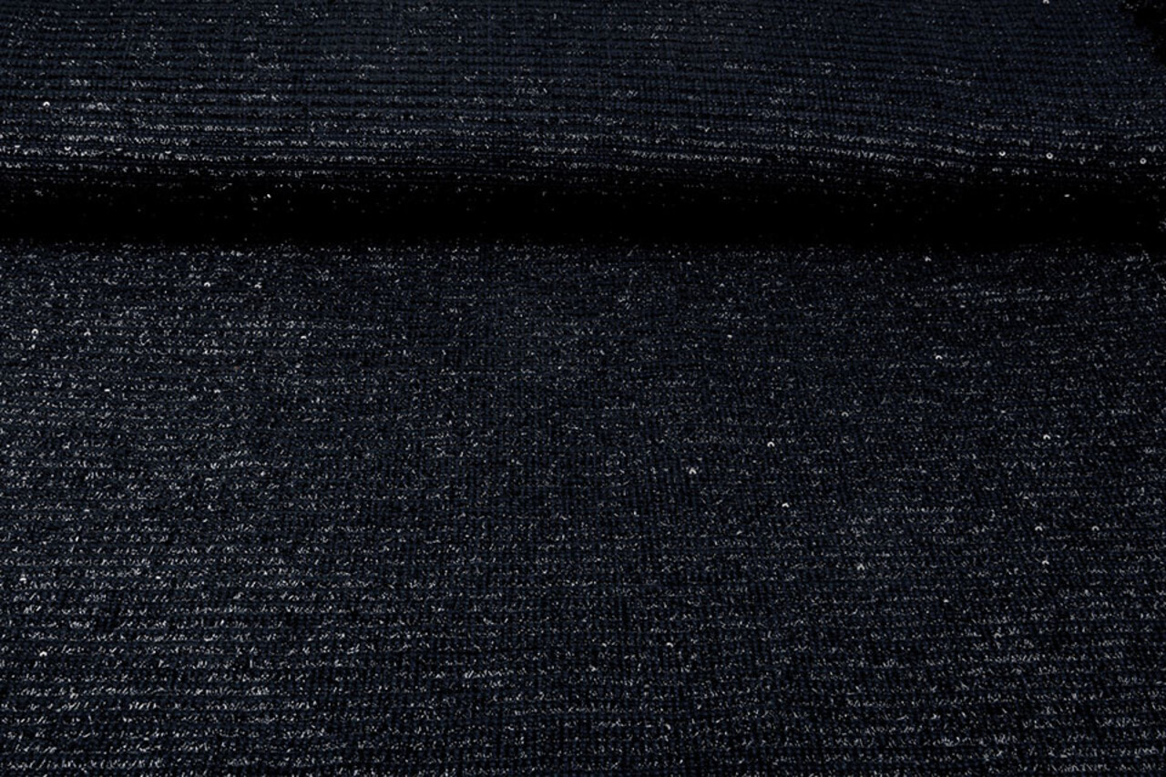 Bouclé small Sequins Stripe Navy