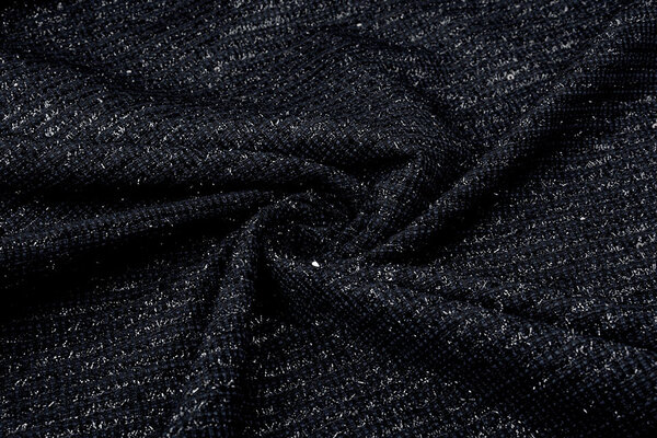 Bouclé Fine Paillet Riga Blu Navy Bouclé Fine Paillet Riga Blu Navy