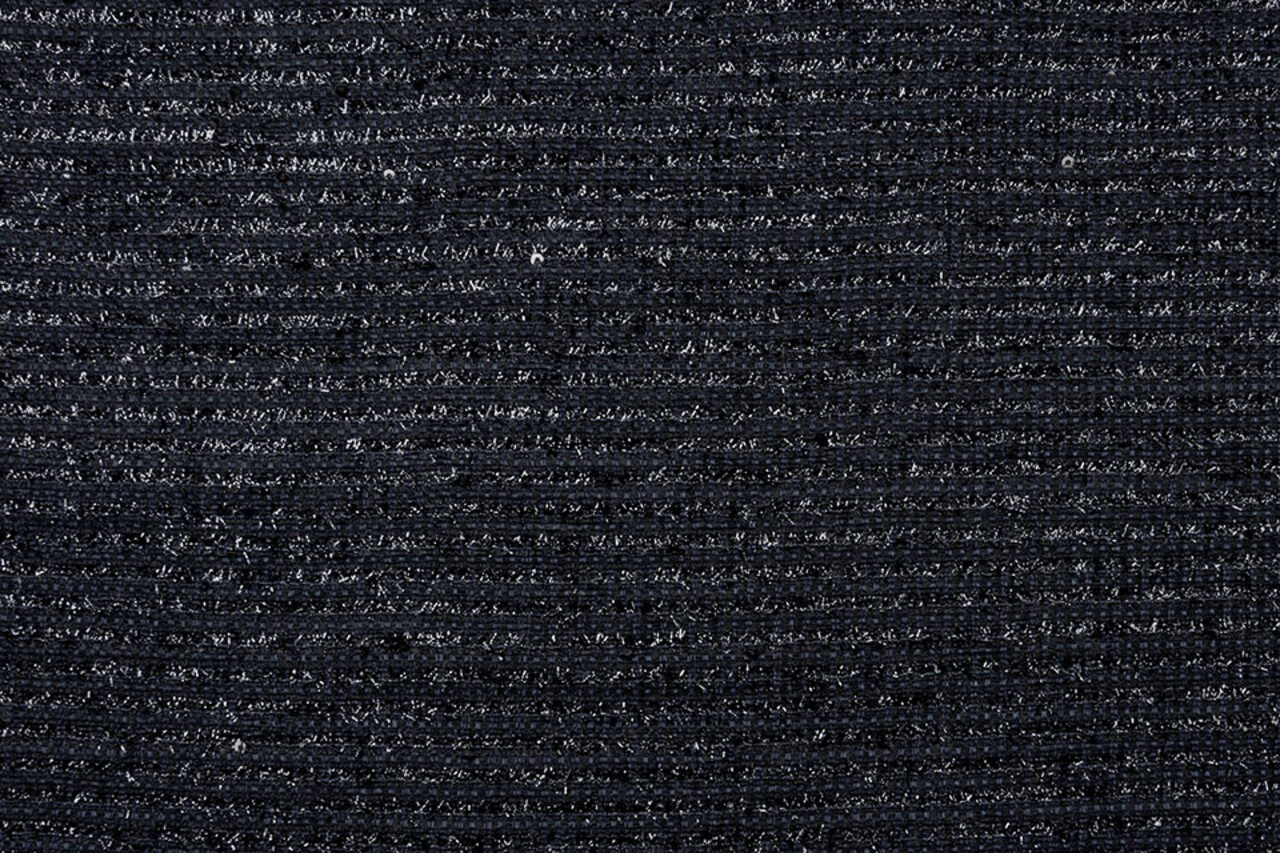 Bouclé feine Pailletten Streifen Marineblau