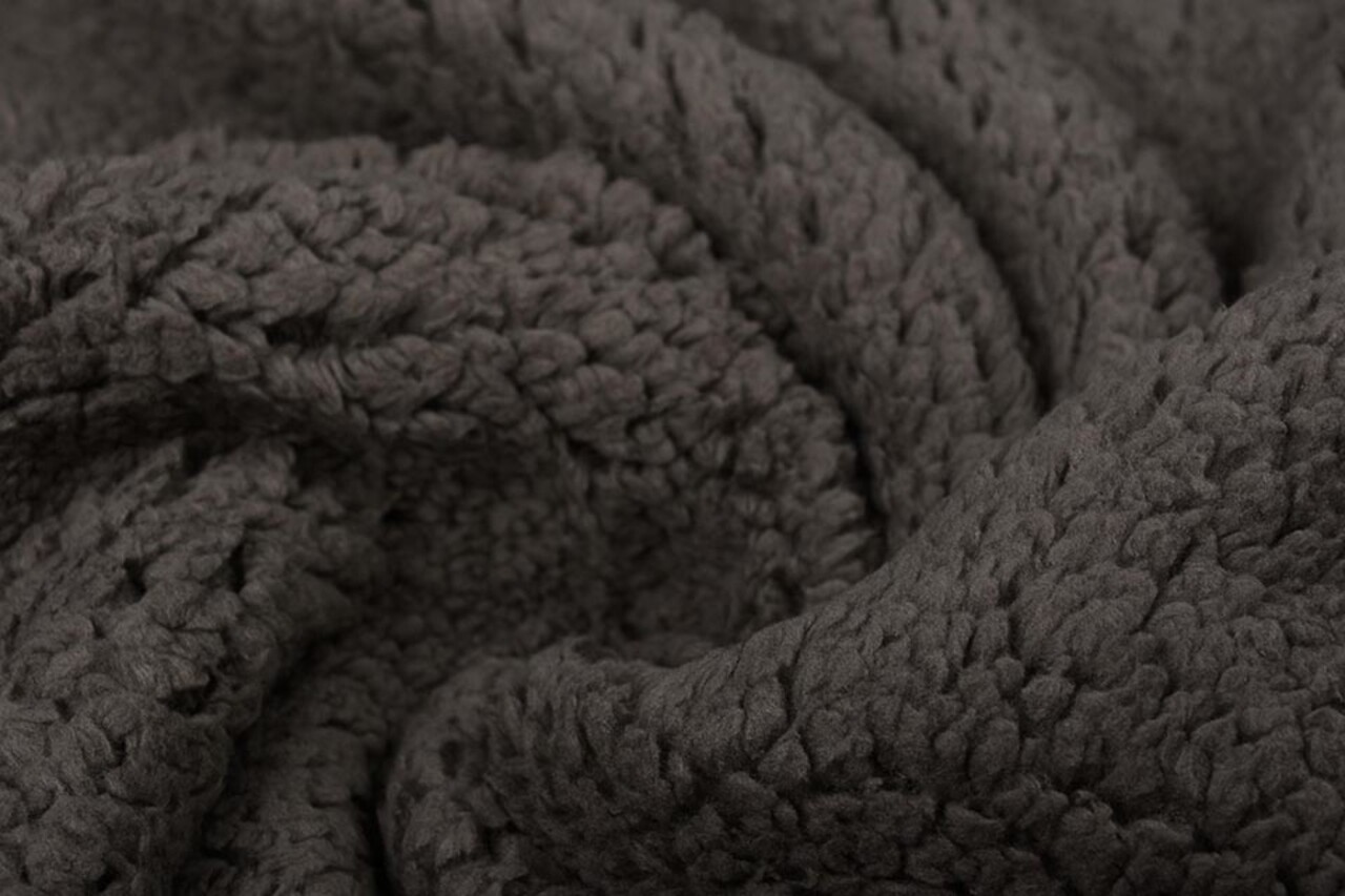 Teddystoff  Dunkeltaupe