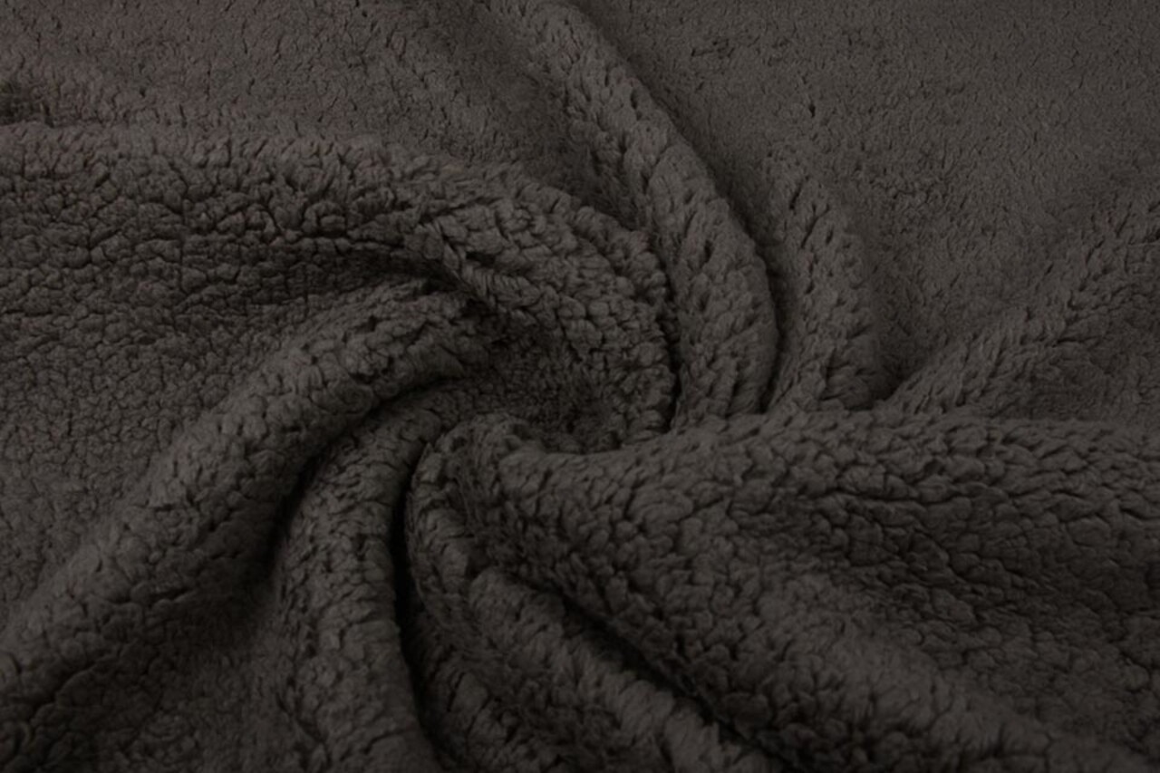 Teddystoff  Dunkeltaupe