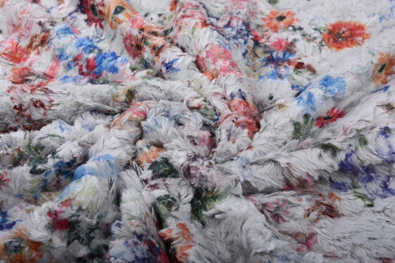 Pelz-Imitat Digo Grau Blau