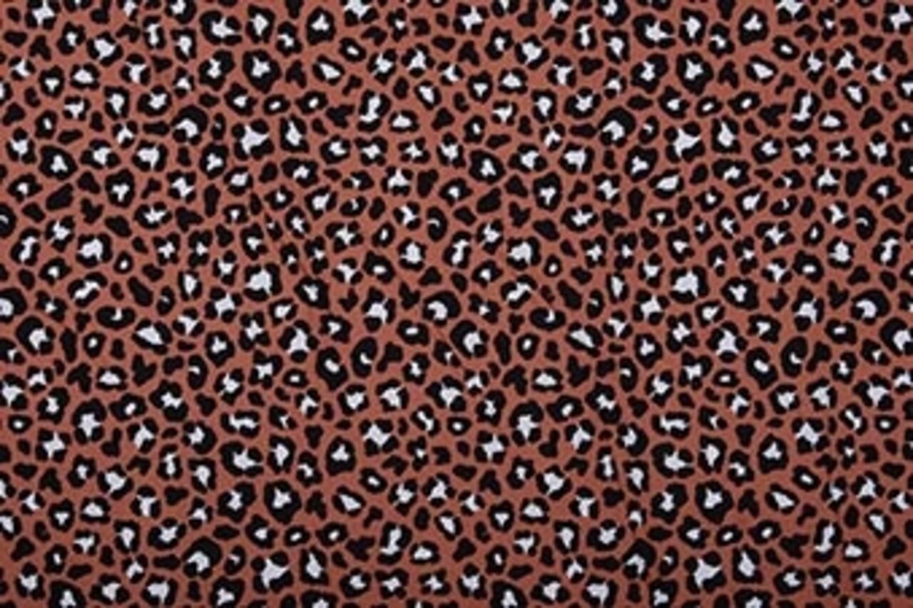 100% Cotone Stampa Leopardata Mattone 100% Cotone Stampa Leopardata Mattone