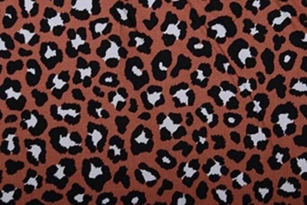 100% Cotone Stampa Leopardata Mattone 100% Cotone Stampa Leopardata Mattone