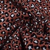 Algodón 100 % Estampado de Leopardo Teja Algodón 100 % Estampado de Leopardo Teja