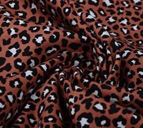 100% Baumwolle Pantherdruck Brique 100% Baumwolle Pantherdruck Brique