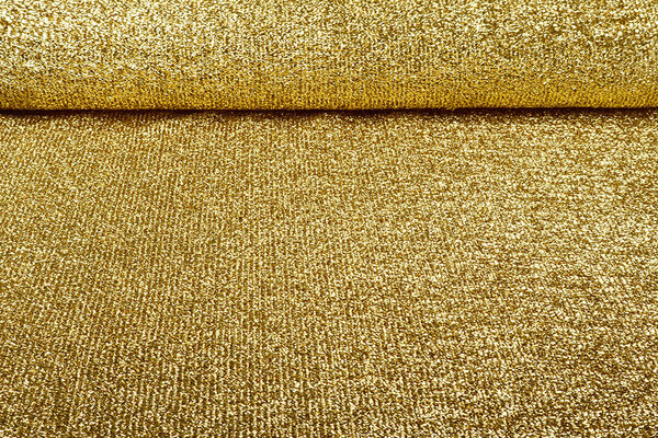 Gestricktes Glitzer Metallic Gold