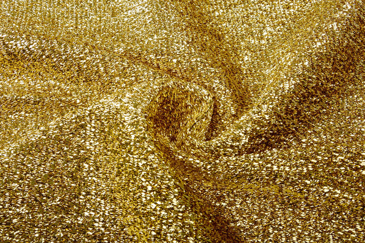 A Maglia Glitter Metallizzato Oro A Maglia Glitter Metallizzato Oro