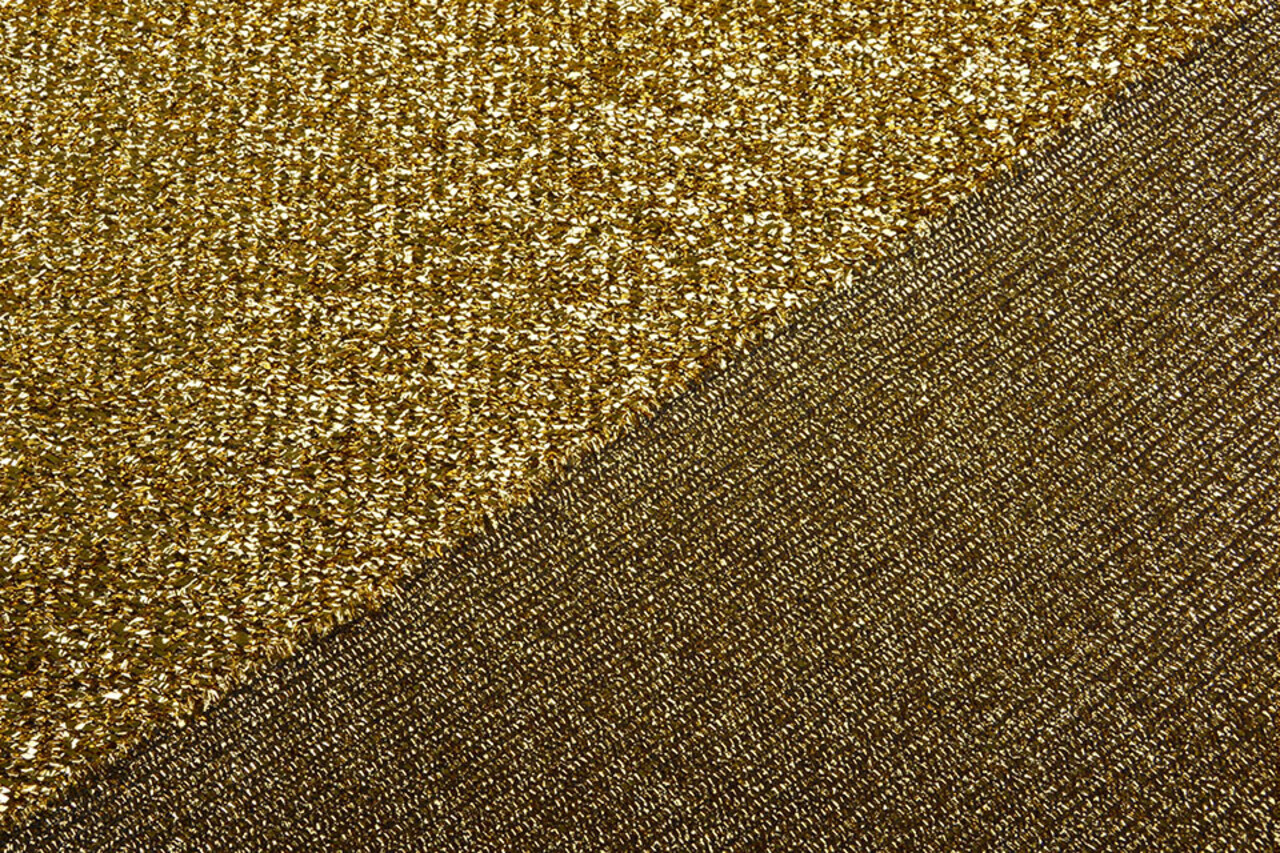 Knitted Glitter Metallic Gold