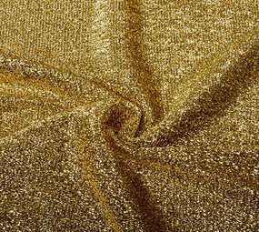 Gestricktes Glitzer Metallic Gold