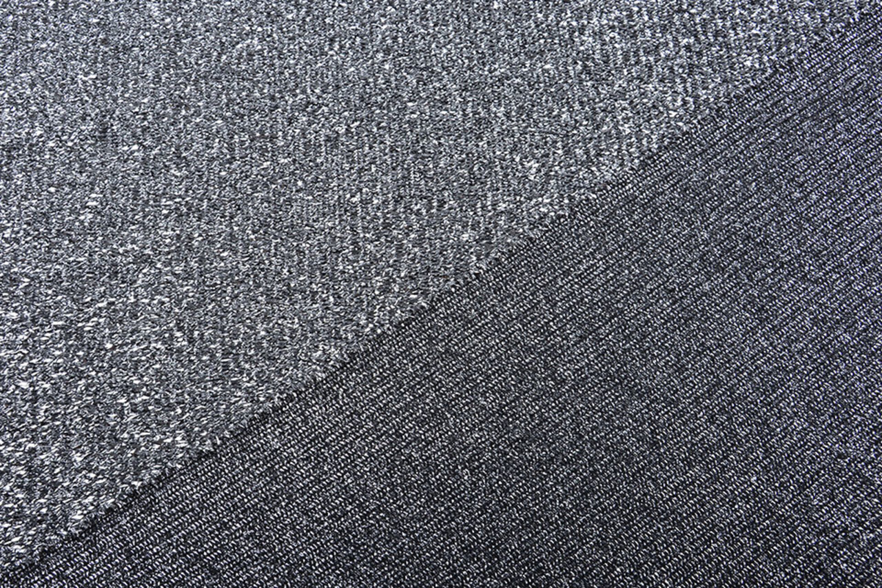 Knitted Glitter Metallic Silver Gray