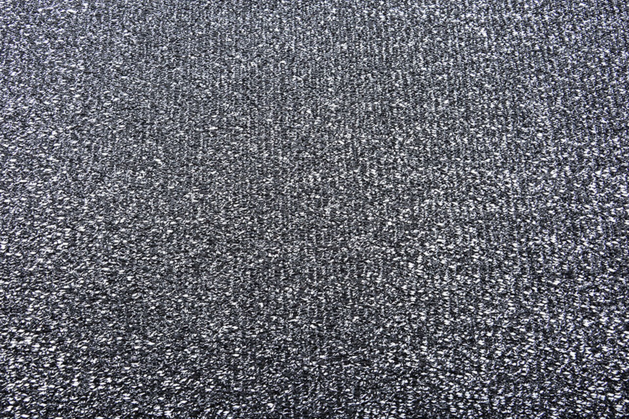 Gestricktes Glitzer Metallic Silber Grau