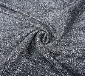 Knitted Glitter Metallic Silver Gray
