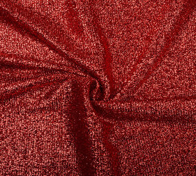 Knitted Glitter Metallic Red