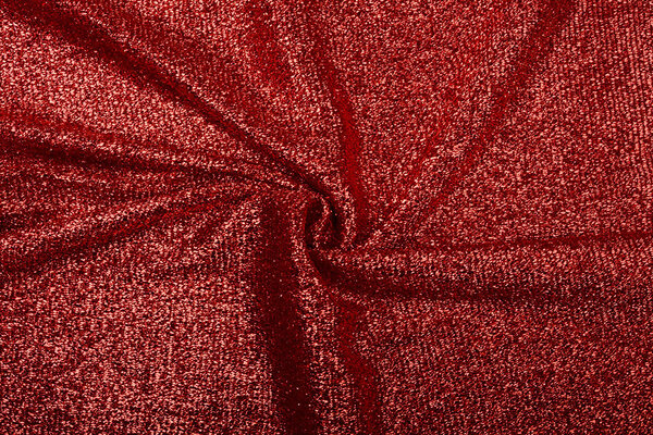 Knitted Glitter Metallic Red