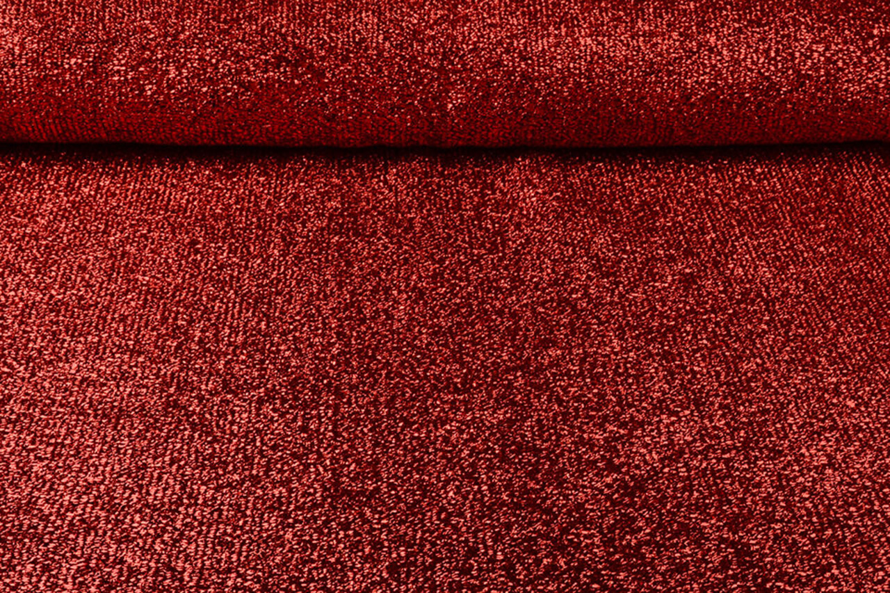 Knitted Glitter Metallic Red