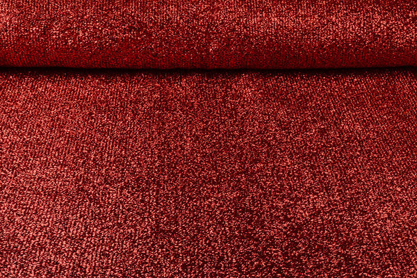 Knitted Glitter Metallic Red