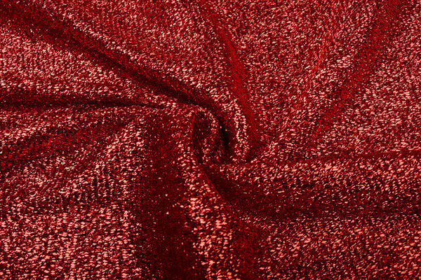 Knitted Glitter Metallic Red